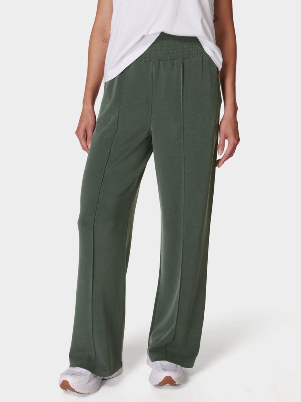 Sweaty Bettyโ Women's Sand Wash Cloudweight Track Pants | Trek Green | Size 6